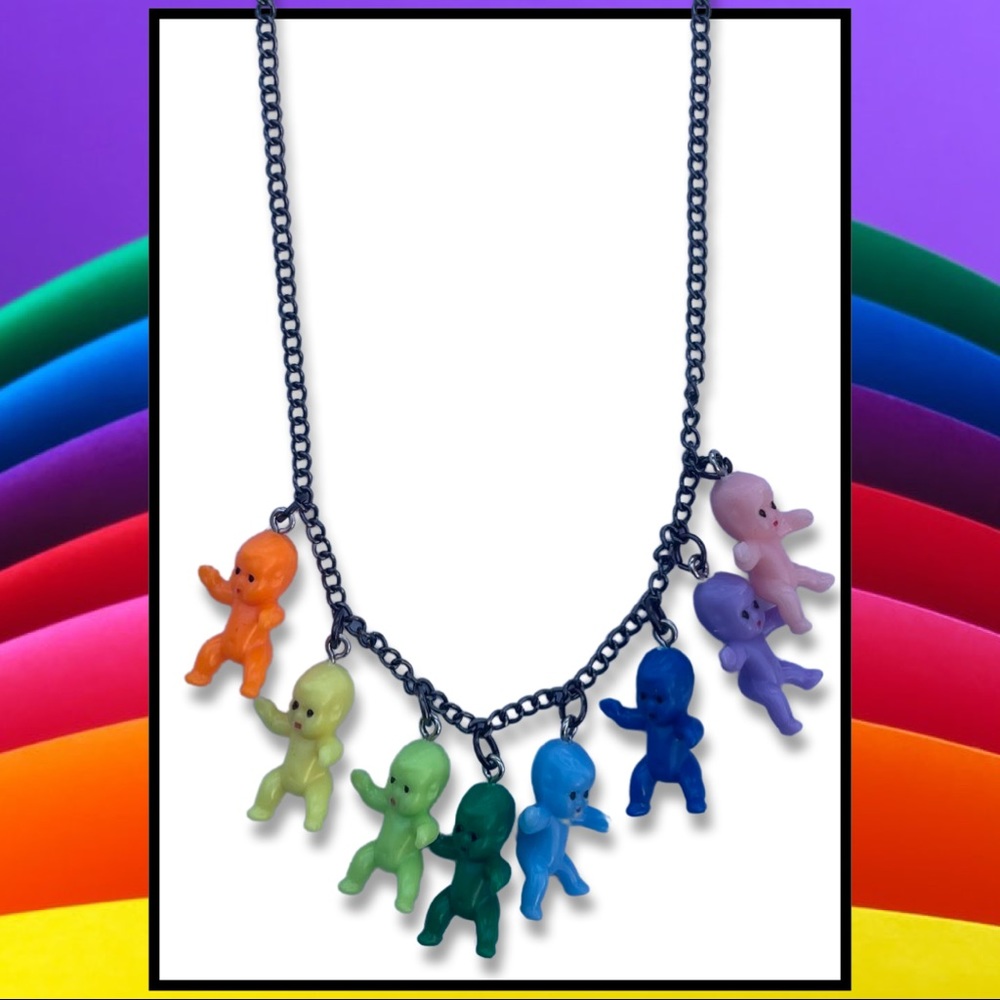 Rainbow Baby Long Necklace (28โ) - Picture 2 of 6